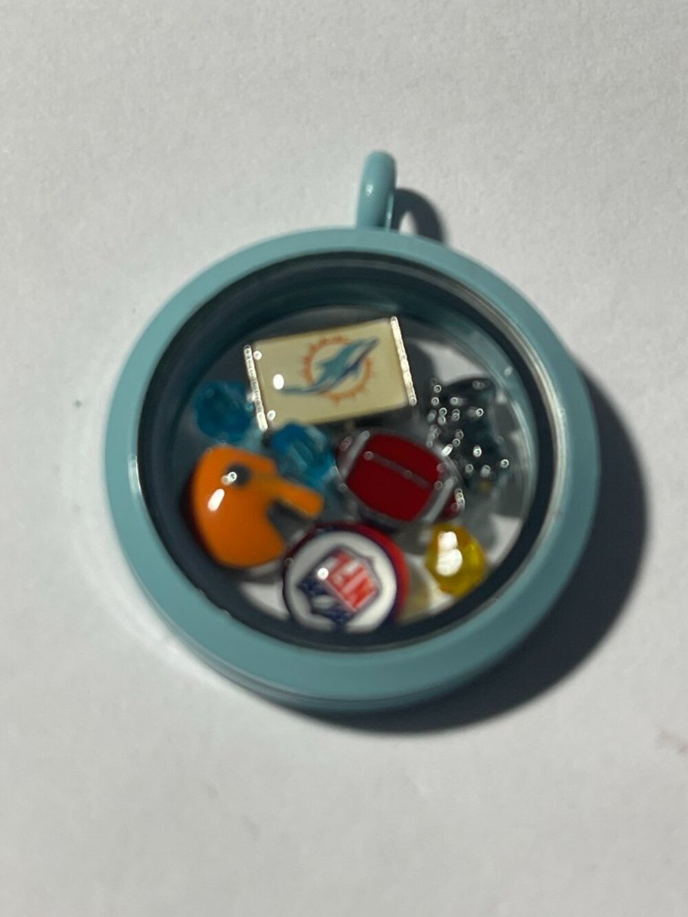 Miami Dolphins NFL Memory Charm Locket w/ 22 IN chain NEW